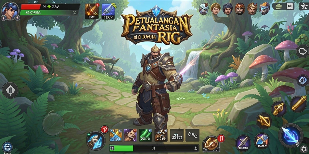 Tampilan menarik dari gameplay RPG di 333V.