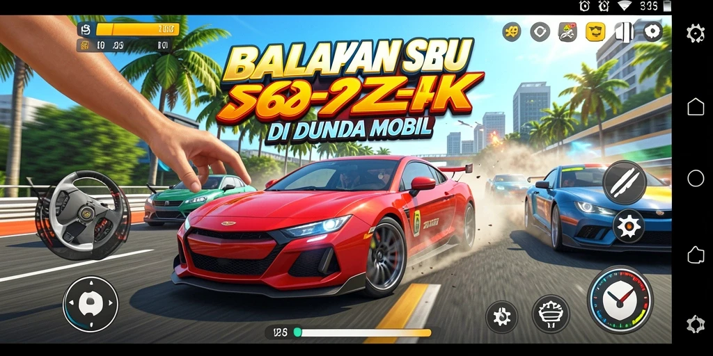 Tampilan gameplay Racing di 555ZK yang memukau.