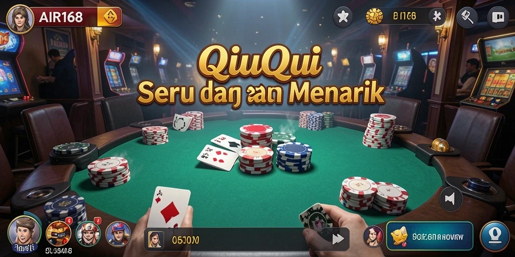 Tangkapan layar menampilkan gameplay seru dari QiuQiu di AIR168.