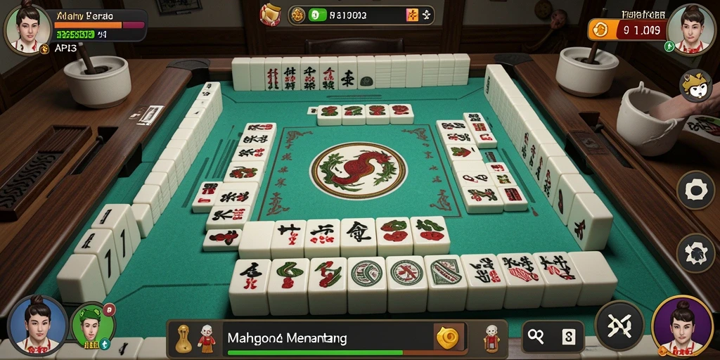 Tampilan gameplay seru Mahjong di API33.