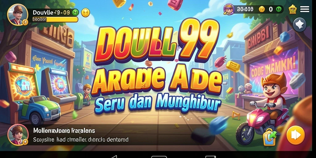 Screenshot utama DOUBLE999 menampilkan aksi gameplay arcade yang mendebarkan.