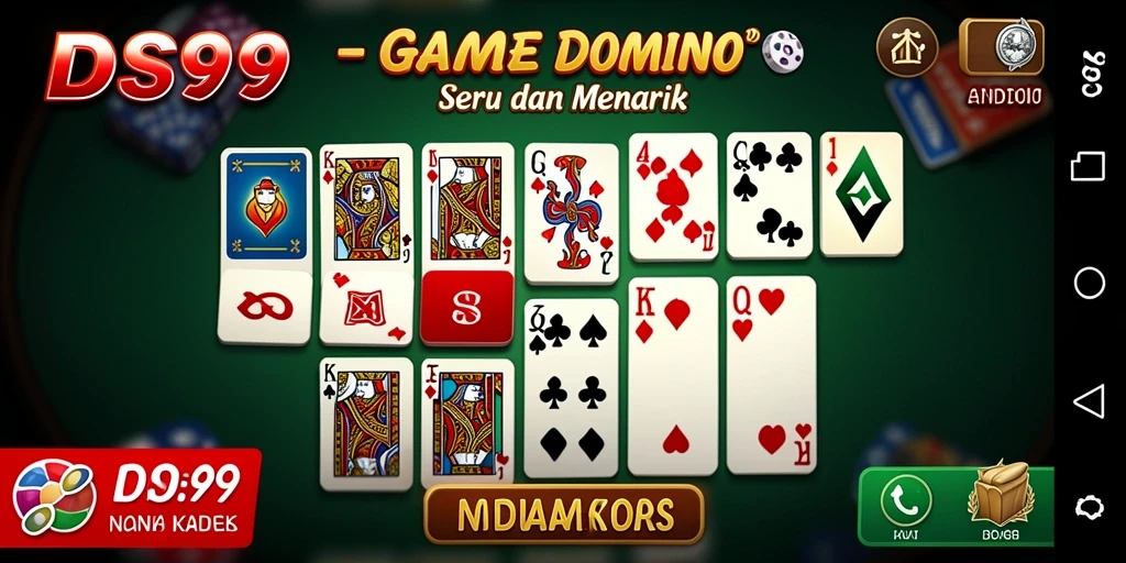 Tampilan gameplay DS99 yang menampilkan keseruan bermain domino.