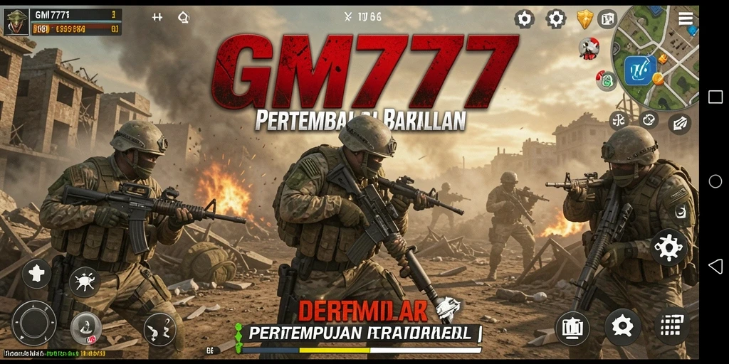 Tampilan gameplay intens dalam pertempuran Battle Royale GM777.