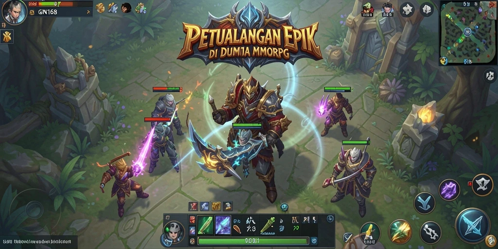 Gameplay seru dalam dunia MMORPG yang dinamis.