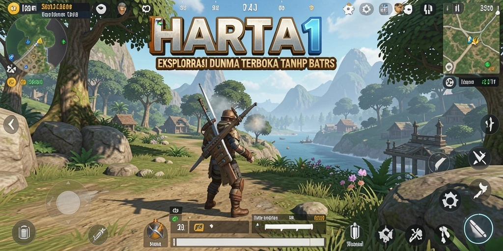 Screenshot HARTA11 menampilkan gameplay Open World yang menakjubkan.