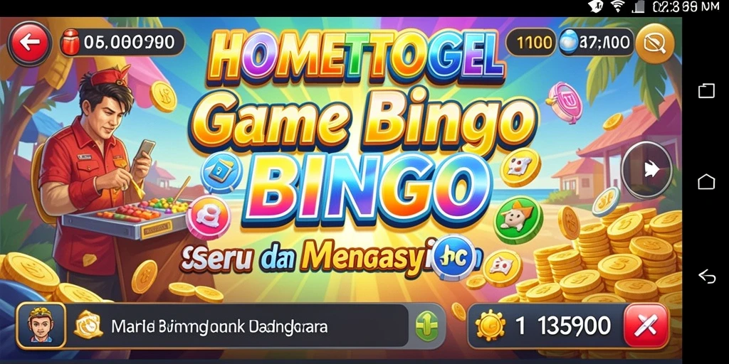 Tampilan menarik dalam permainan Bingo di HOMETOGEL.