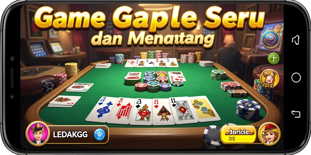 Tampilan permainan gaple di LEDAGGG yang menampilkan strategi dan keseruan.