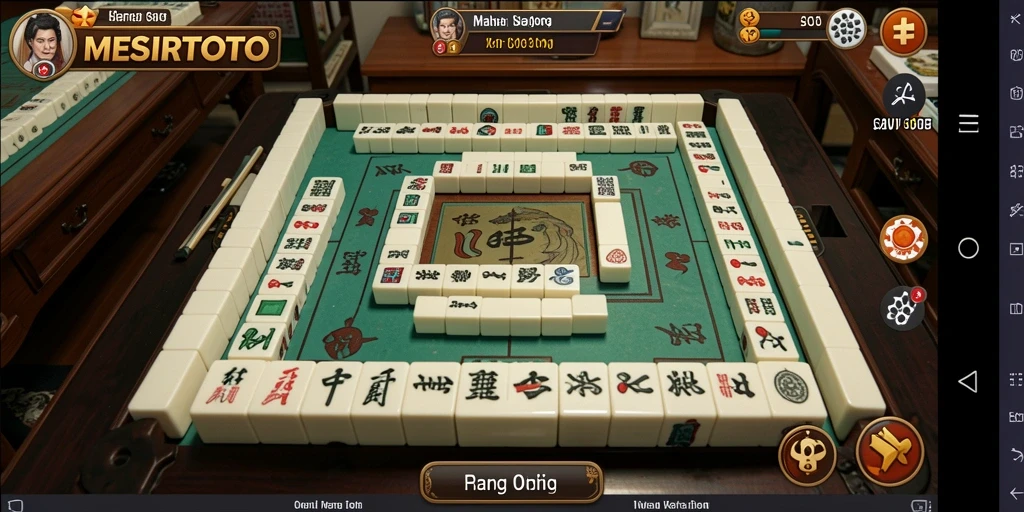 Tangkapan layar dari gameplay Mahjong yang menarik di MESIRTOTO.