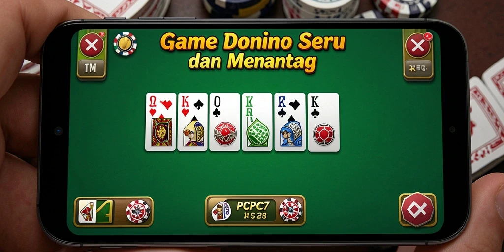 Tampilan screenshot utama PCPC7 dengan gameplay Domino yang mendebarkan.