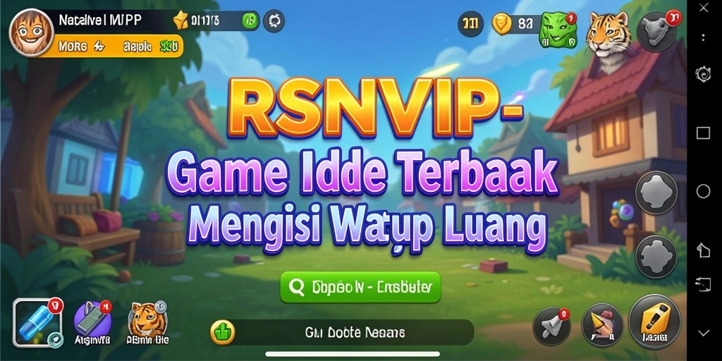 Screenshot gameplay RSNVIP yang menunjukkan kemajuan dalam mode Idle.
