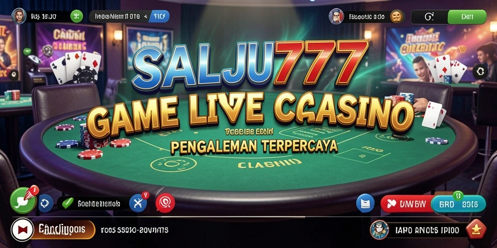 Tampilan utama SALJU777 dengan dealer langsung dan permainan seru.